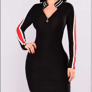 Red and White Striped Dress